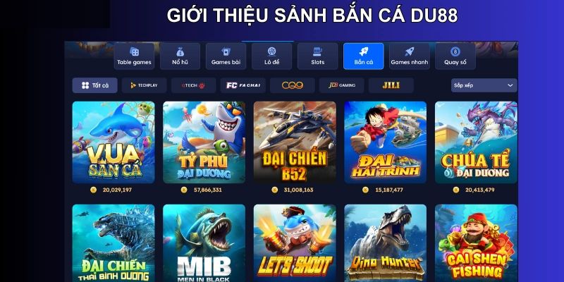 Giới thiệu tựa game bắn cá tại du88 